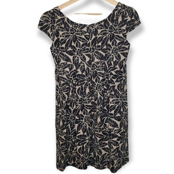 Michael Kors Linen Floral Empire Waist Babydoll Dress - Picture 2 of 7